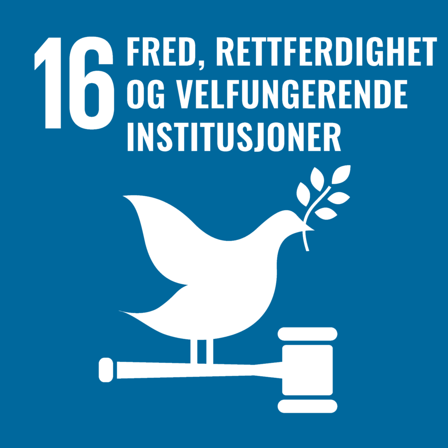 FNs bærekraftsmål 16: Fred, rettferdighet og velfungerende institusjoner